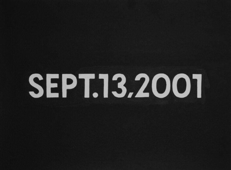 On Kawara, SEPT.13,2001 from the ‘Today Series’ (1966 – 2014) - Radenko Milak 