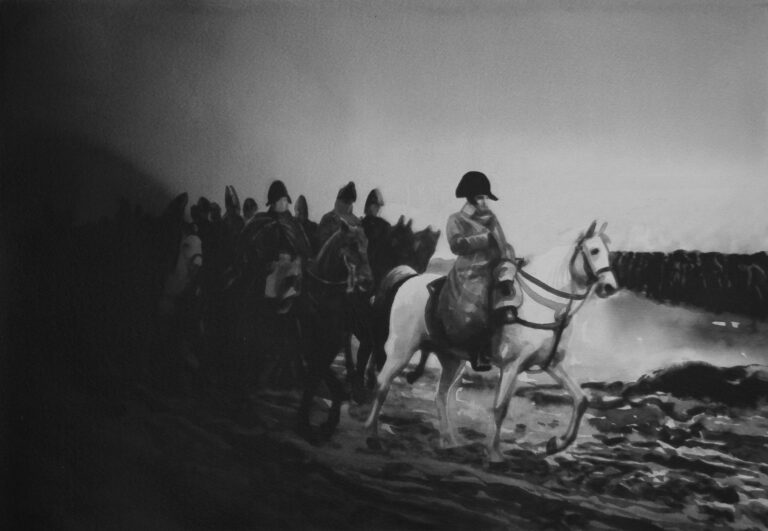 Napoleon enters Moscow as it burns on September 14, 1812 - Radenko Milak 