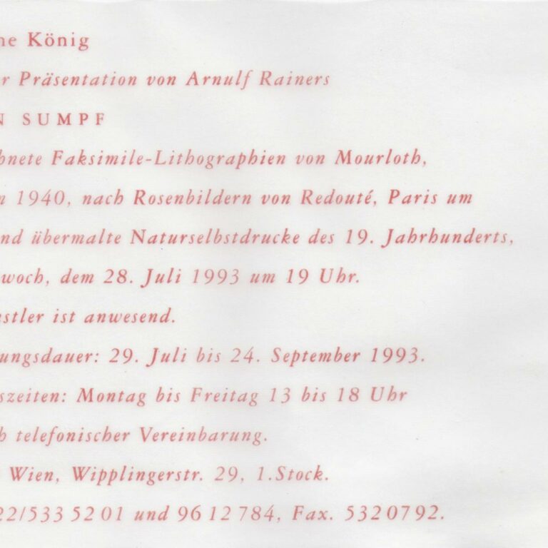 ARNULF RAINER | Rosen Sumpf 