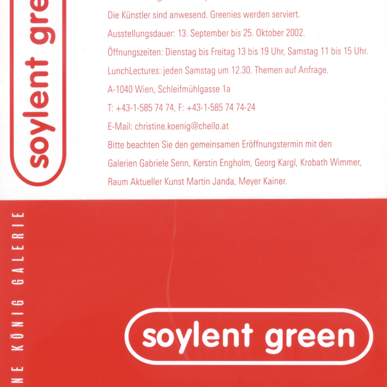 THOMAS STIMM und UTA WEBER | soylent green 