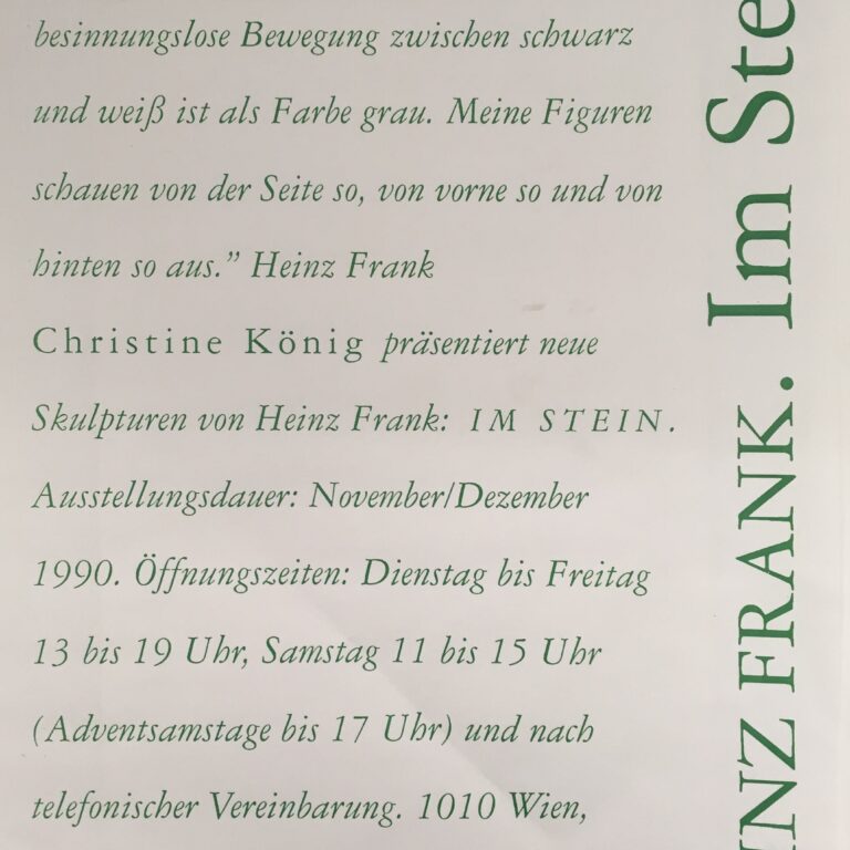 HEINZ FRANK | Im Stein 