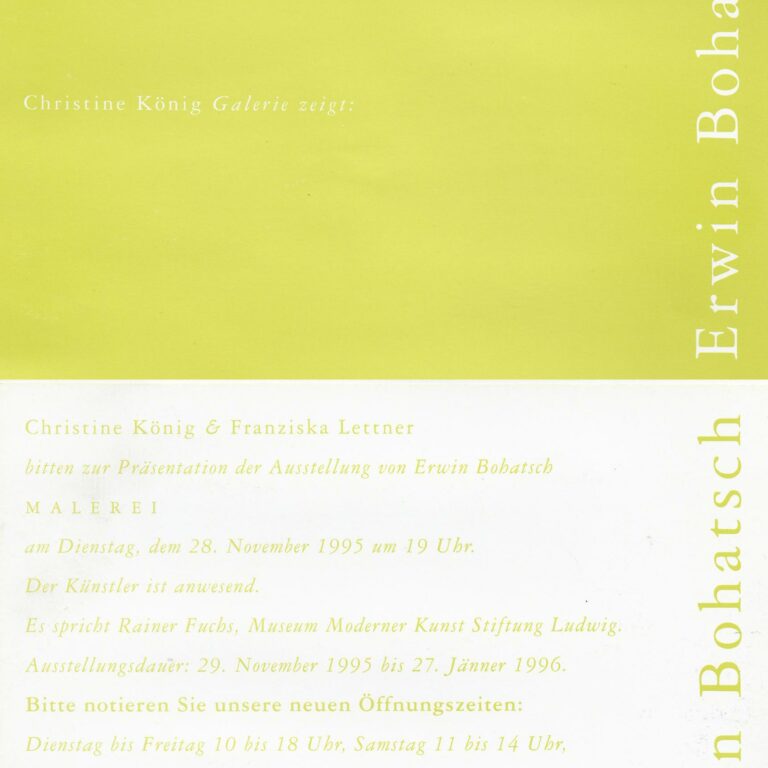 ERWIN BOHATSCH | Malerei 