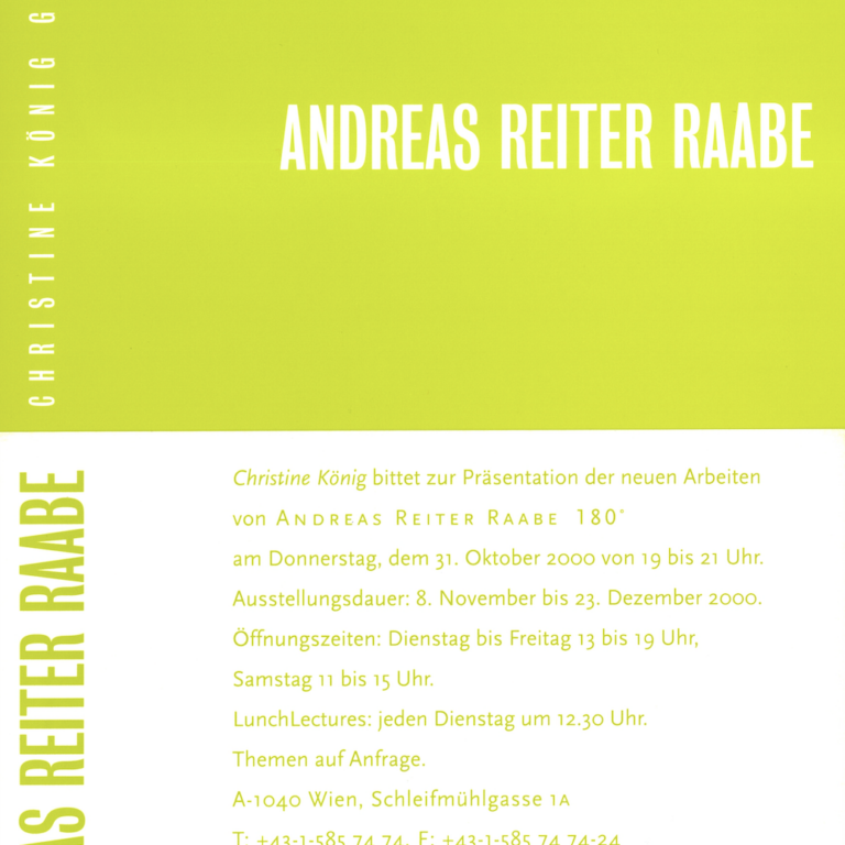 ANDREAS REITER RAABE | 180° 
