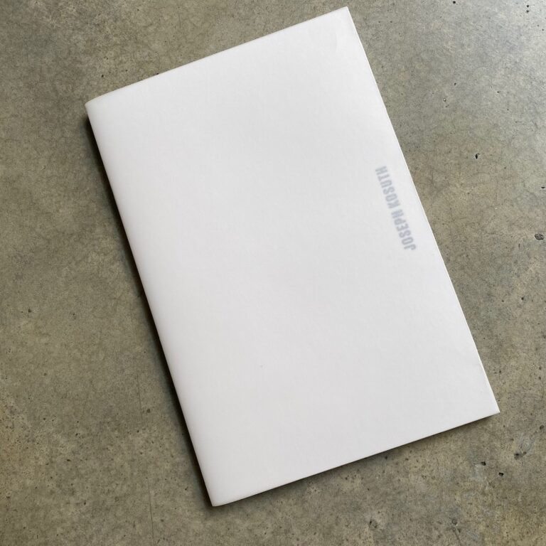 JOSEPH KOSUTH: ‘Korrektur (Uncorrected)’ Exhibition Catalogue 