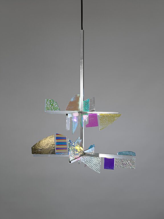 Dichroic Glass Chandelier - Jimmie Durham, LABINAC 