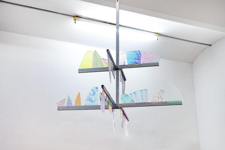 Dichroic Glass Chandelier - Jimmie Durham, LABINAC 
