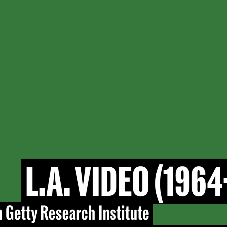 SKIP ARNOLD: Film screening Getty Research Institute (GRI) 