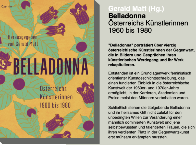 MAGDA CSUTAK: Gerald Matt (Hg.) Belladonna Österreichs Künstlerinnen 1960 bis 1980 
