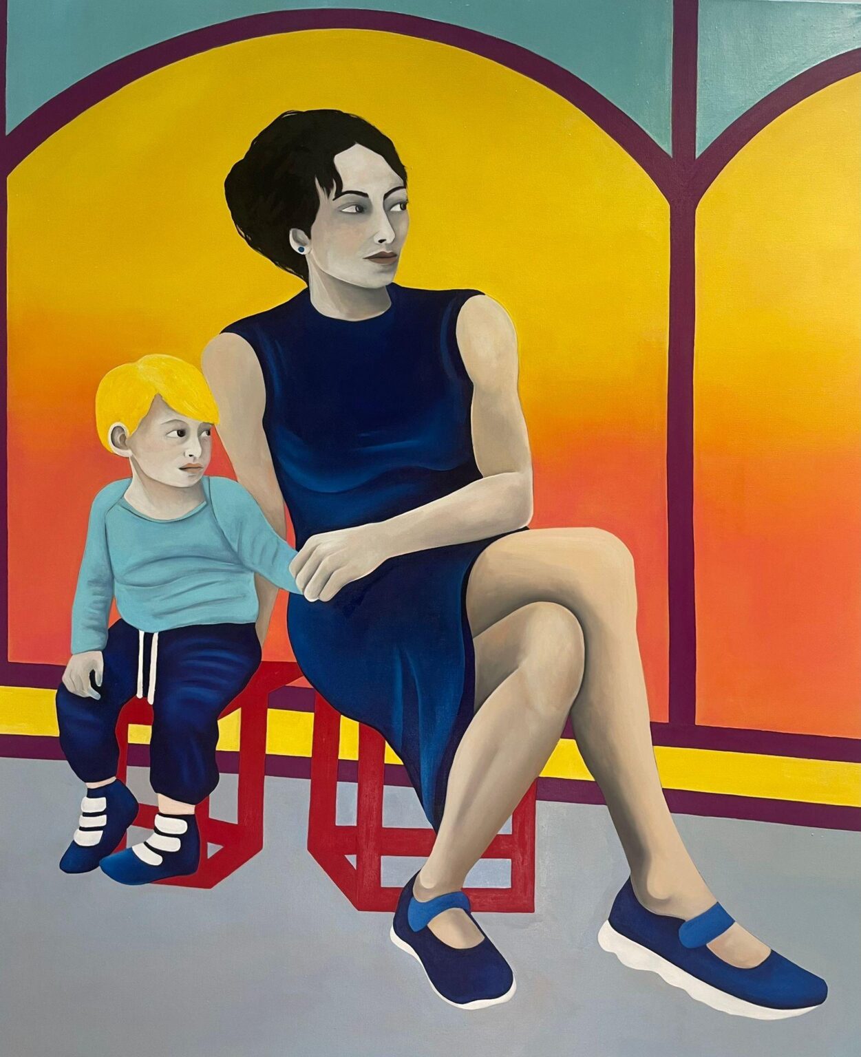 Tania and Levin (in the house of Trotsky, Mexico City) - Rebecca Brodskis 