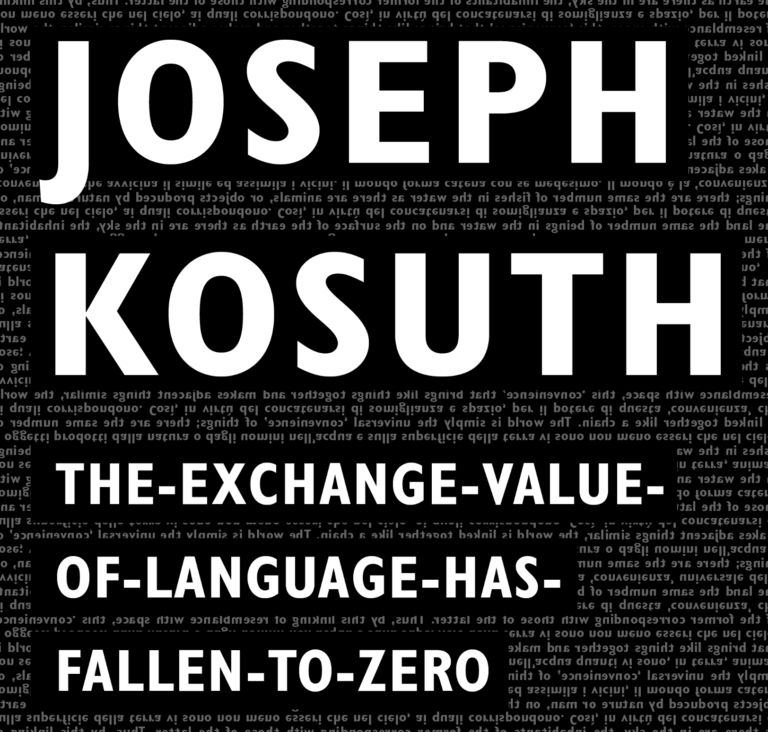 JOSEPH KOSUTH 