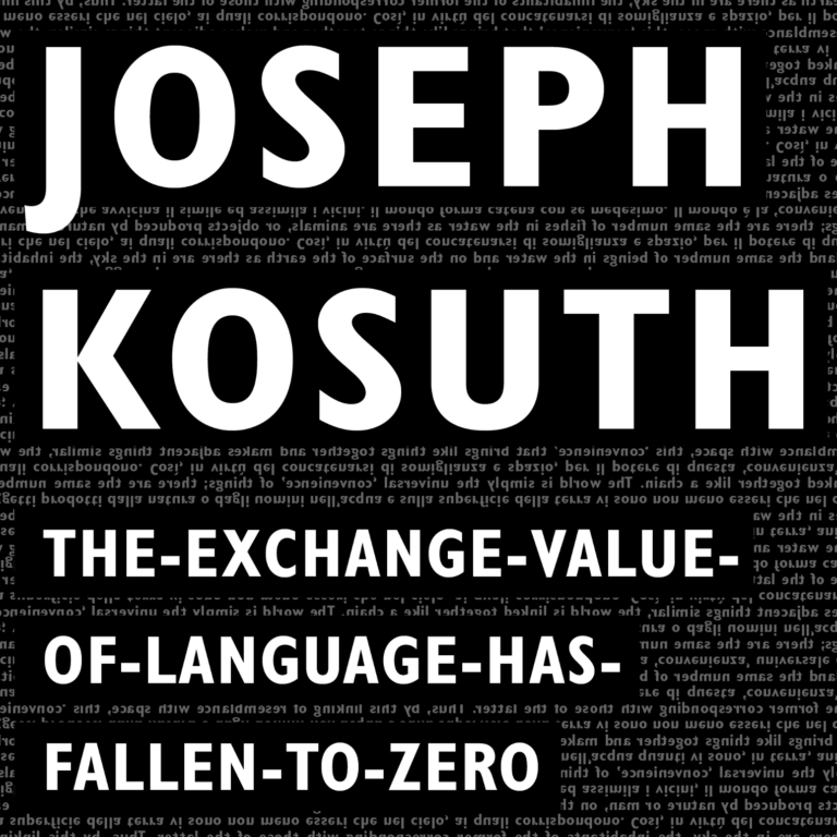 JOSEPH KOSUTH 