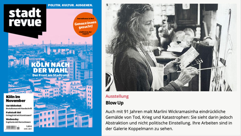 Ausstellungsreview Stadtrevue November 2025 