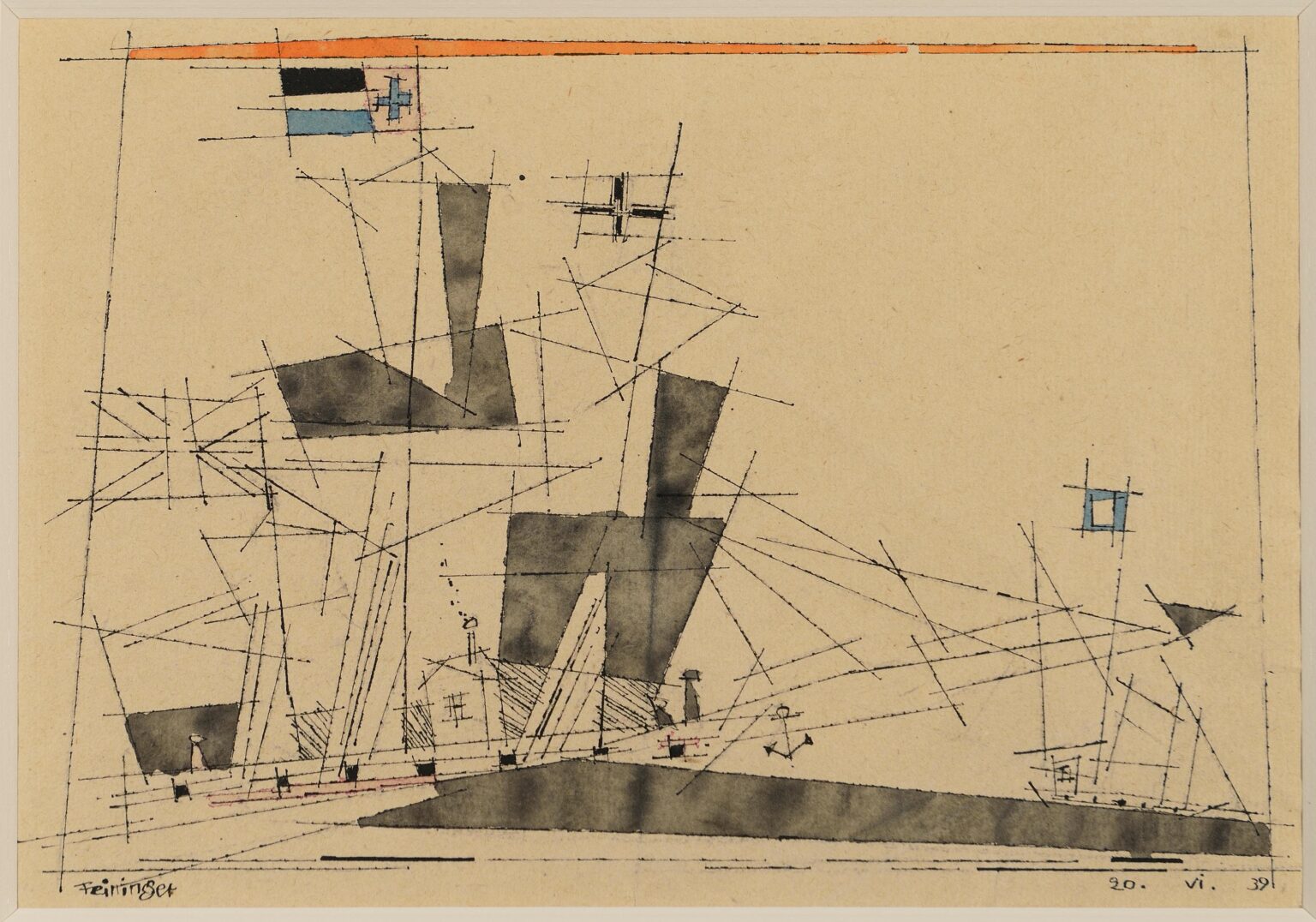(Two Sailing Ships) - Lyonel Feininger 