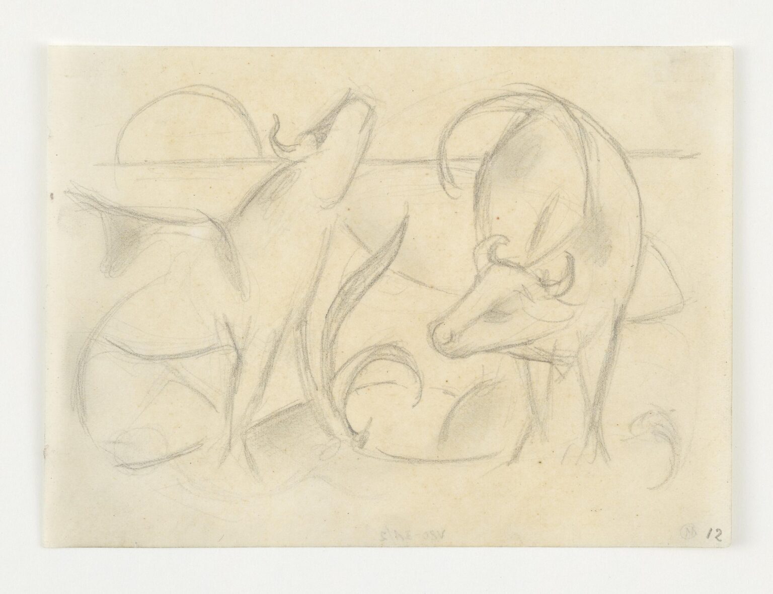 Zwei K&uuml;he mit aufgehender Sonne - Franz Marc 