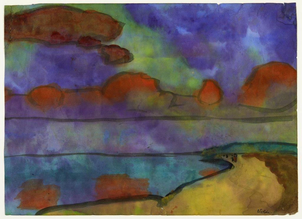 Landschaft mit Meeresbucht - Emil Nolde 