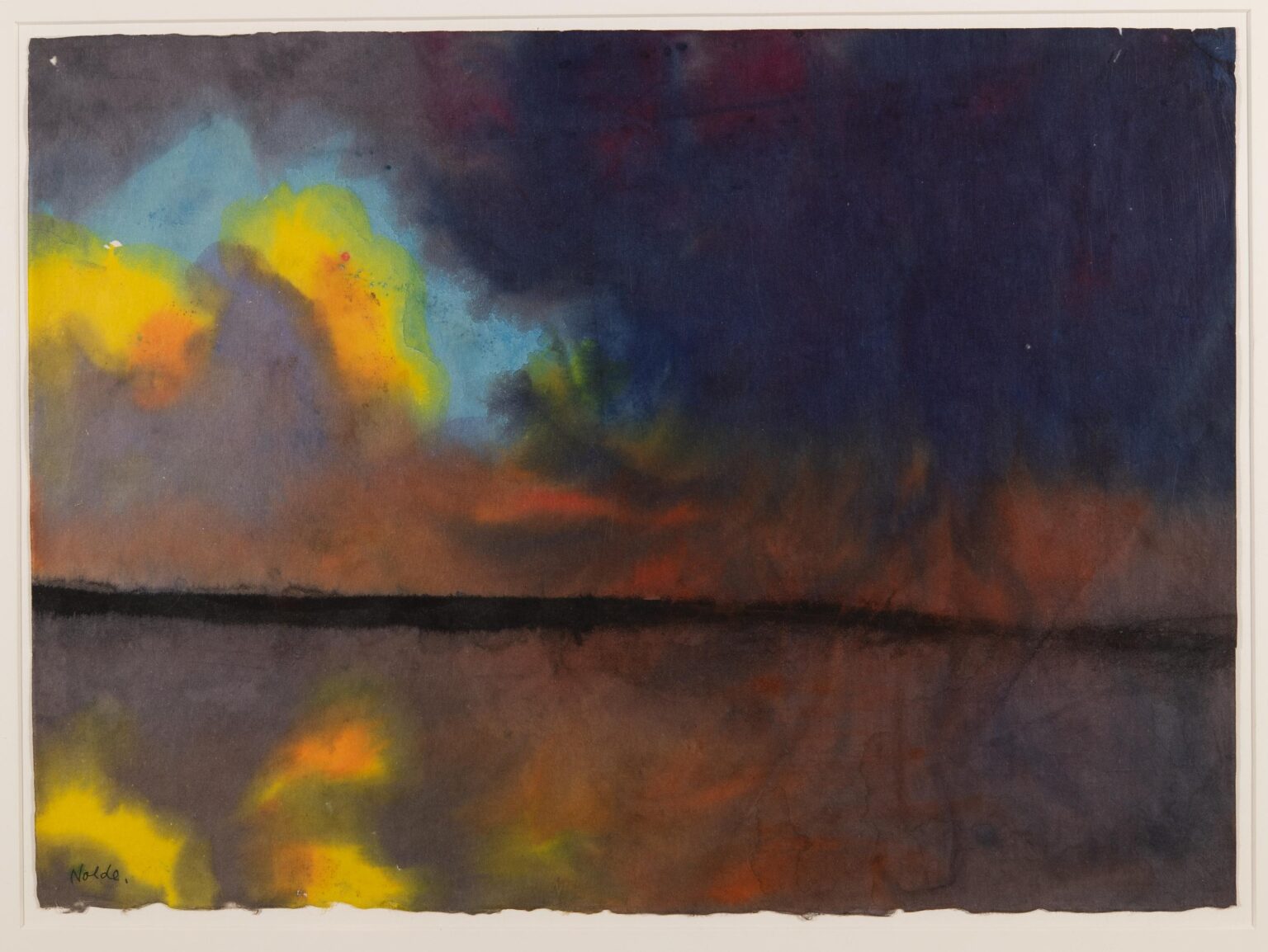 Dunkle See mit Wolkenspiegelung - Emil Nolde 
