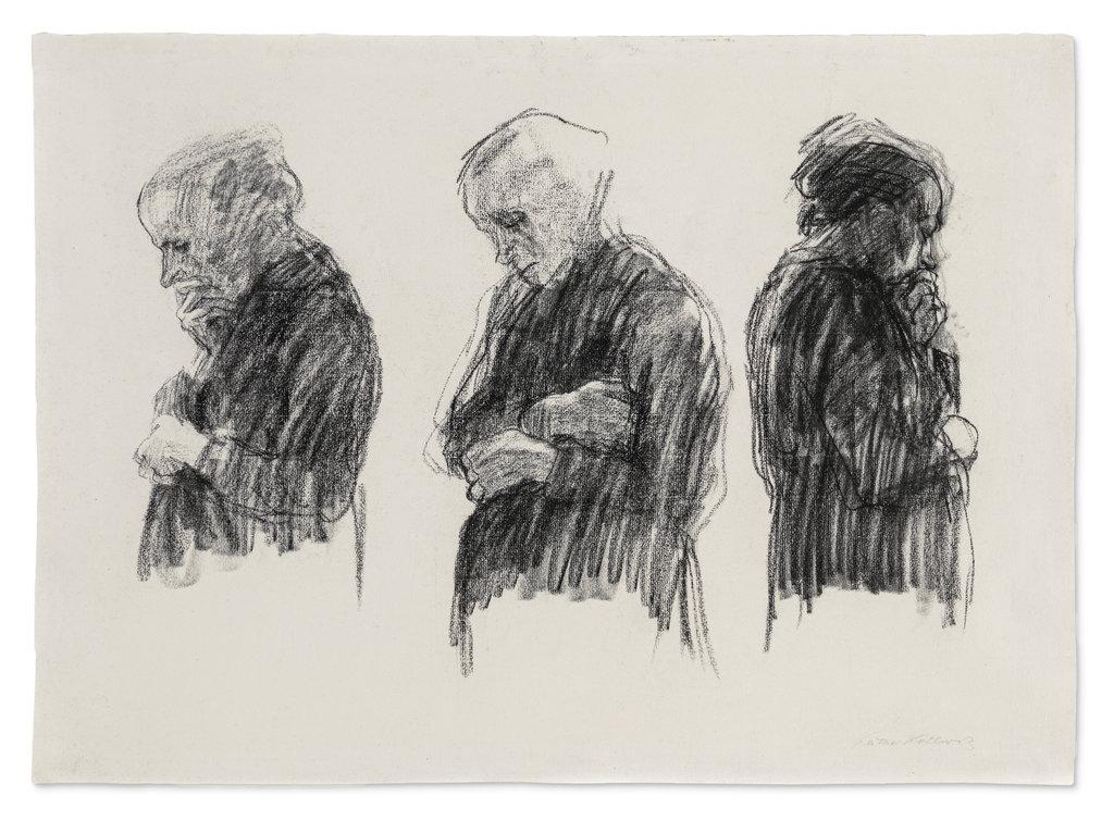 Drei Studien einer Arbeiterfrau - K&auml;the Kollwitz 