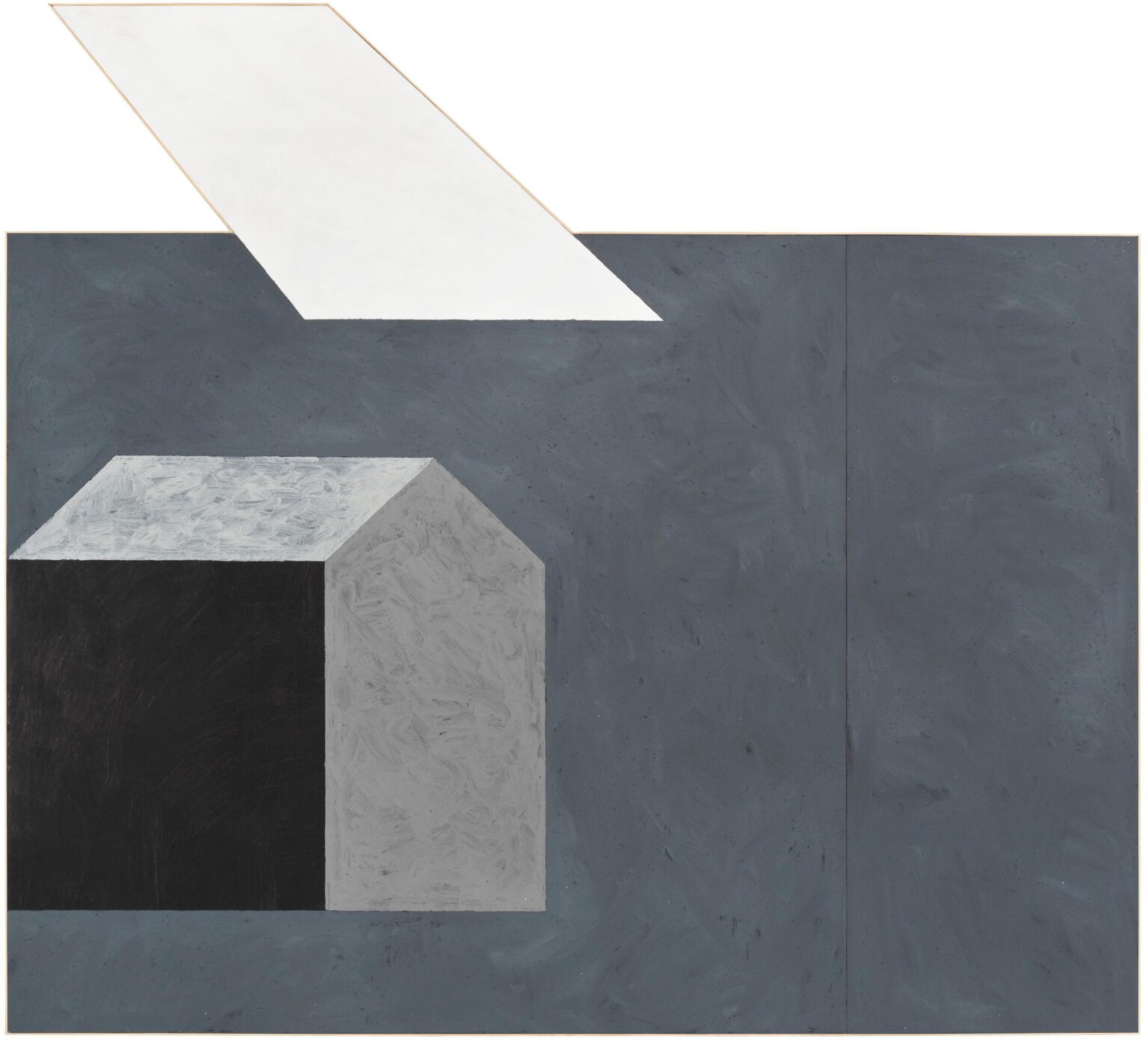 Haus grau &ndash; wei&szlig;e Fl&auml;che von au&szlig;erhalb - Horst Antes 