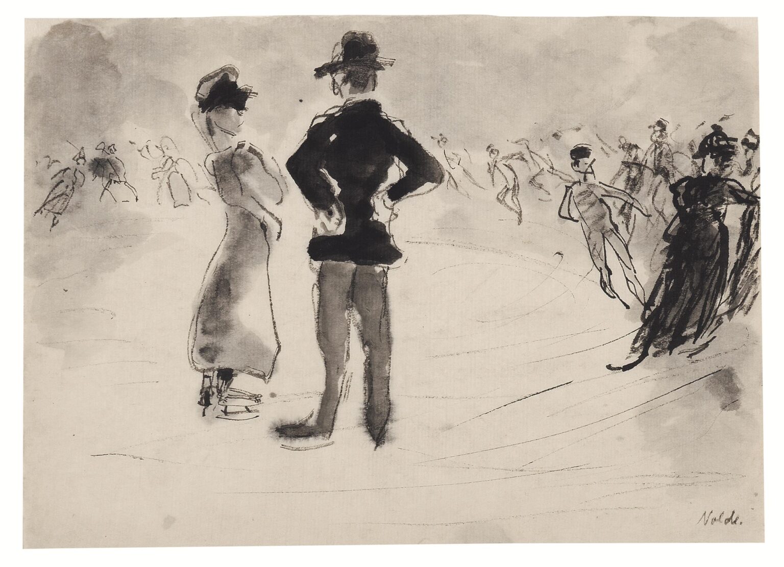 Schlittschuhl&auml;ufer - Emil Nolde 
