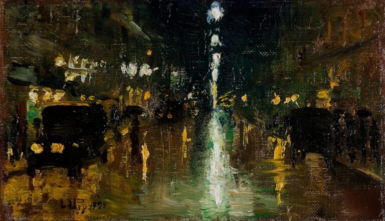 Nächtliche Straßenszene - Lesser Ury 