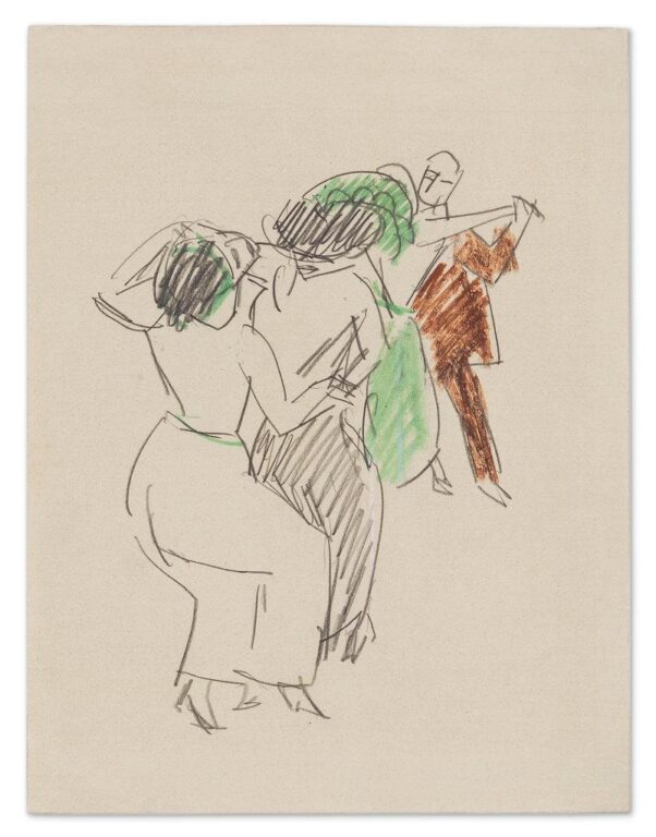 Zwei tanzende Paare - Ernst Ludwig Kirchner 