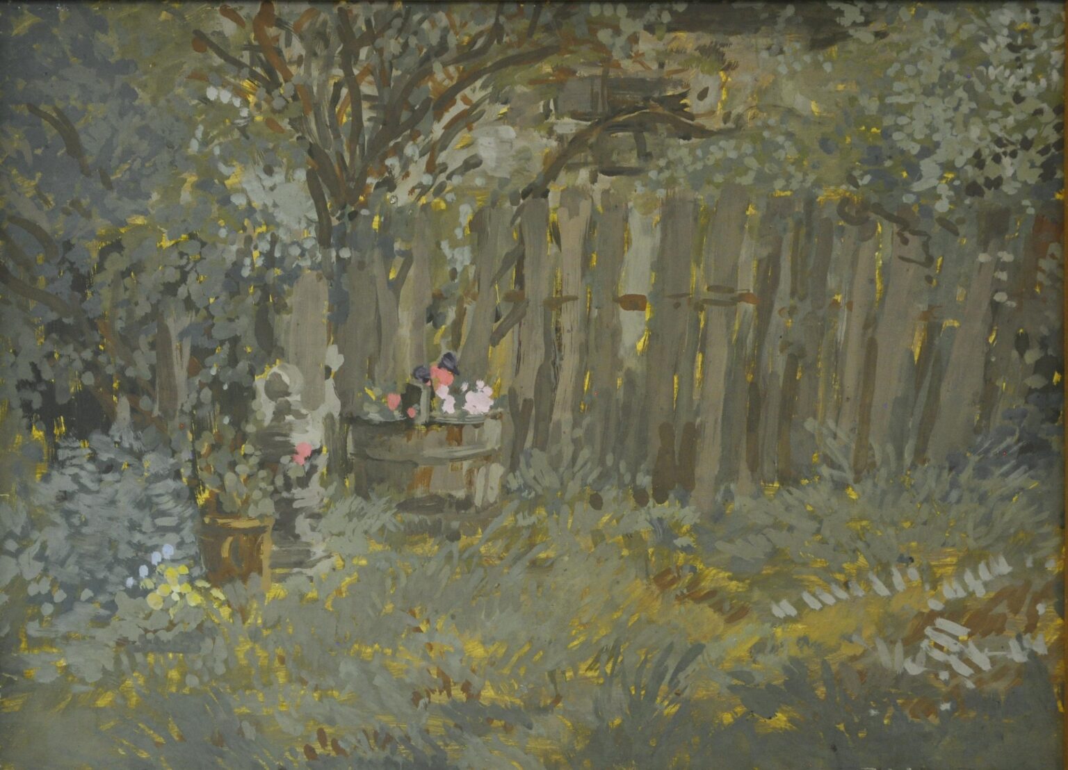 Blumen vor Zaun in Alt Damerow - Hans-Hubertus Gaebel 