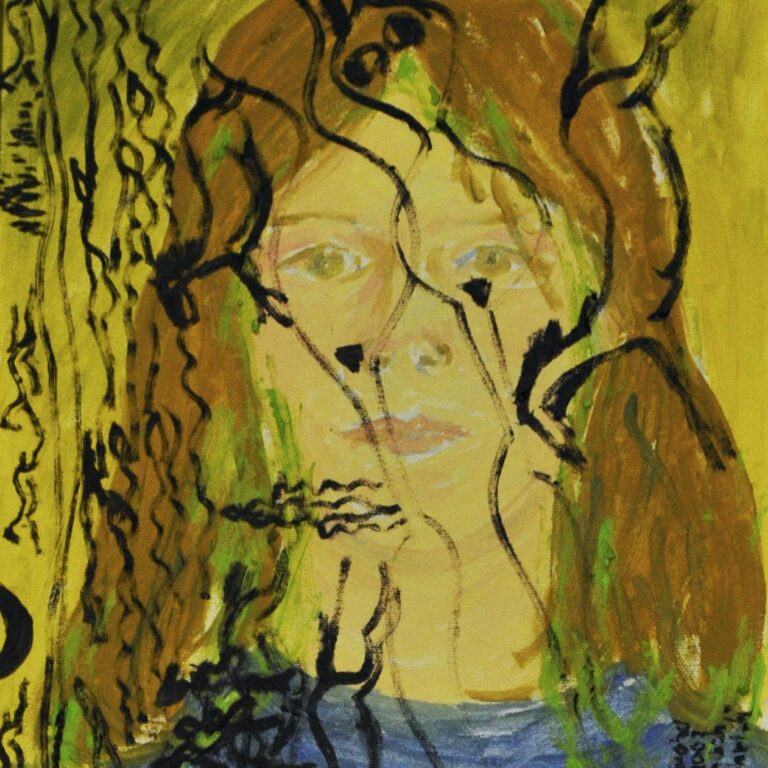 Mädchen mit Übermalung - Hans-Hubertus Gaebel 