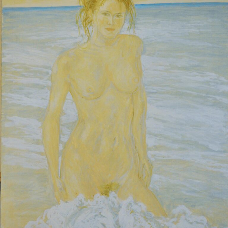 Frauenakt im Wasser - Hans-Hubertus Gaebel 