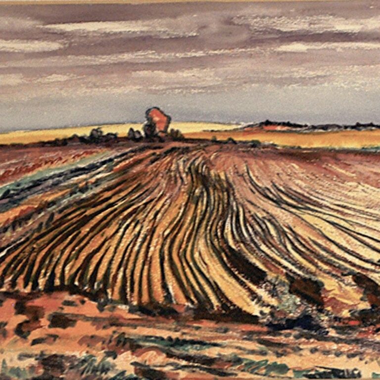 Acker nach dem Pflügen - Paul-Oskar Seese 