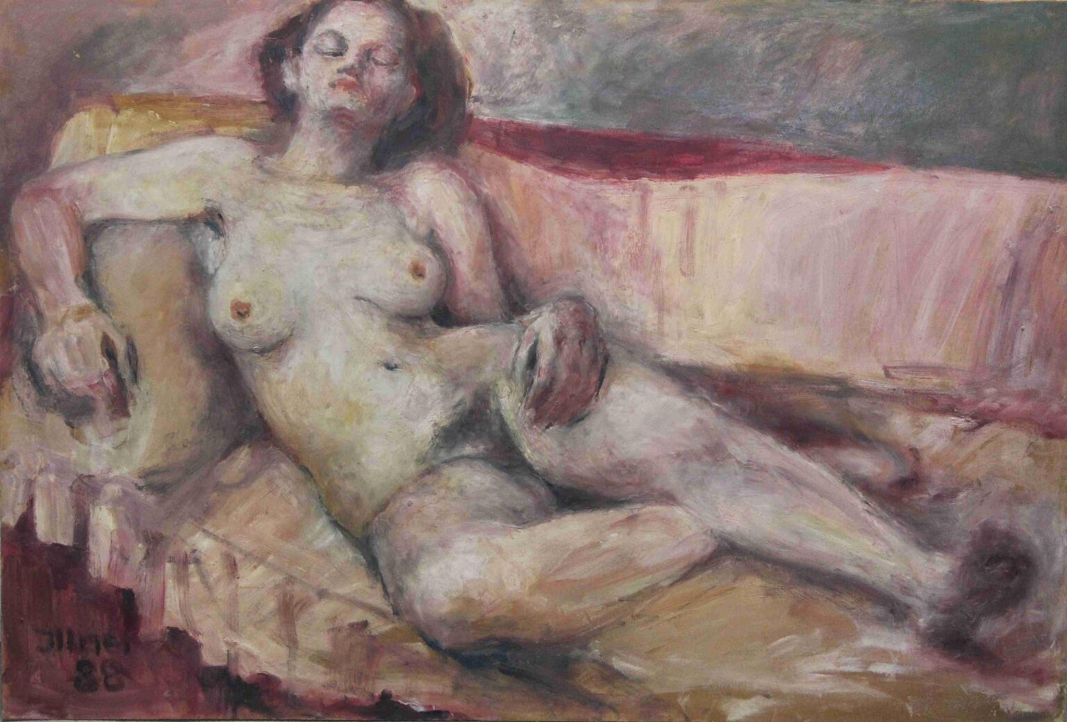 Liegender Akt auf dem Sofa - Klaus Illner 