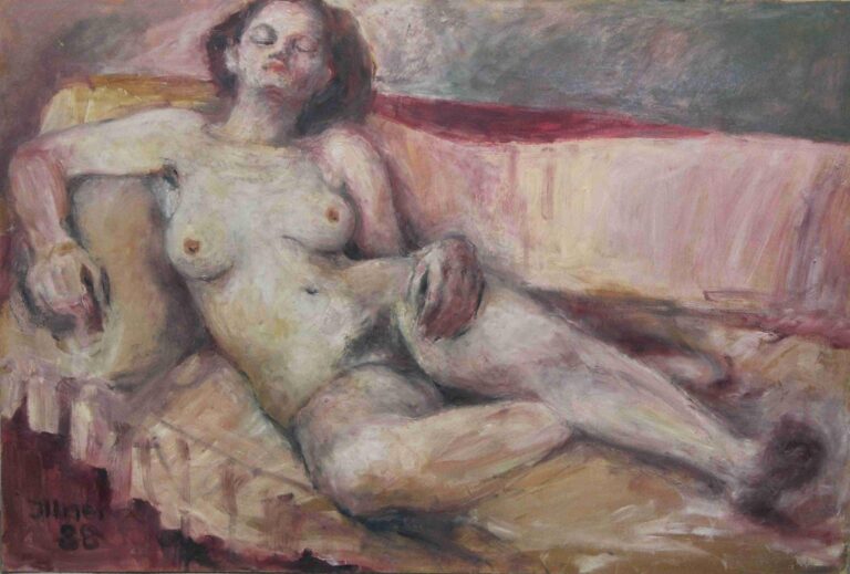 Liegender Akt auf dem Sofa - Klaus Illner 