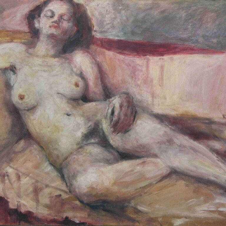 Liegender Akt auf dem Sofa - Klaus Illner 