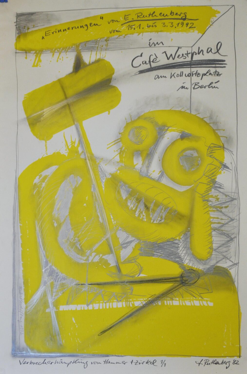 Ausstellungsplakat caffe Westphal - Eckehart Ruthenberg 