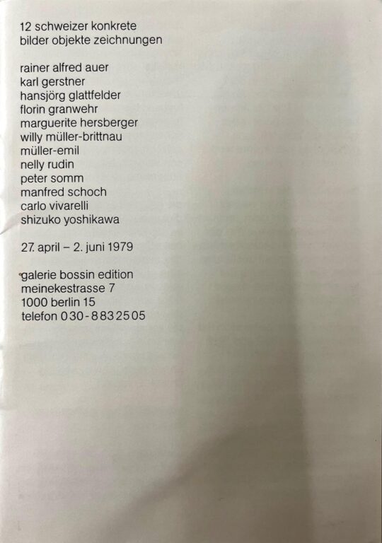12 Schweizer Konkrete. Bilder, Objekte, Zeichnungen - nelly rudin 