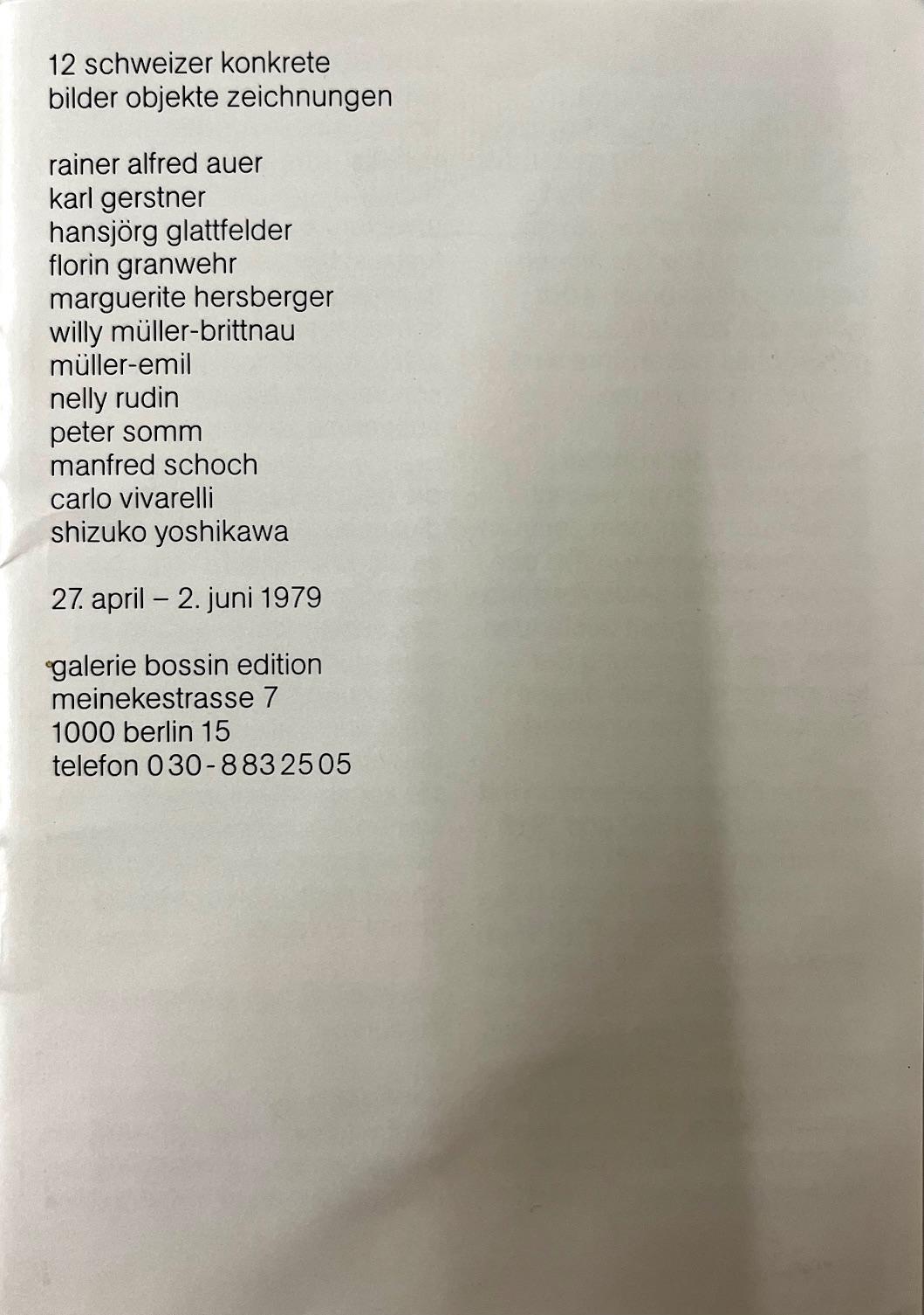 12 Schweizer Konkrete. Bilder, Objekte, Zeichnungen - nelly rudin 