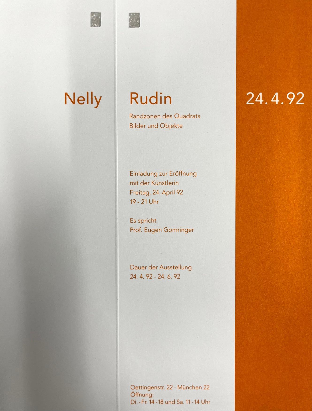 Nelly Rudin Randzonen des Quadrats Bilder und Objekte - nelly rudin 
