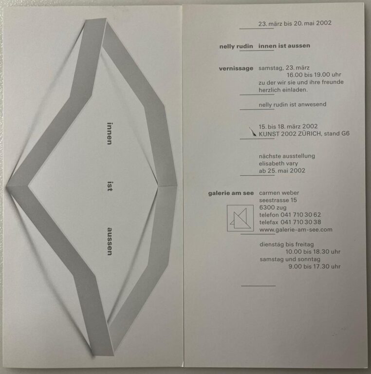 nelly rudin. innen ist aussen - nelly rudin 