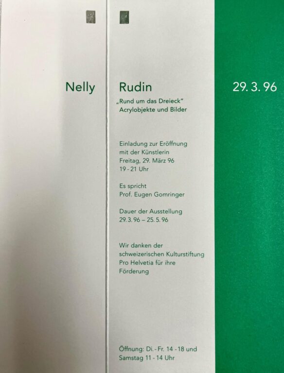 nelly rudin, rund um das dreieck, Acrylobjekte und Bilder - nelly rudin 
