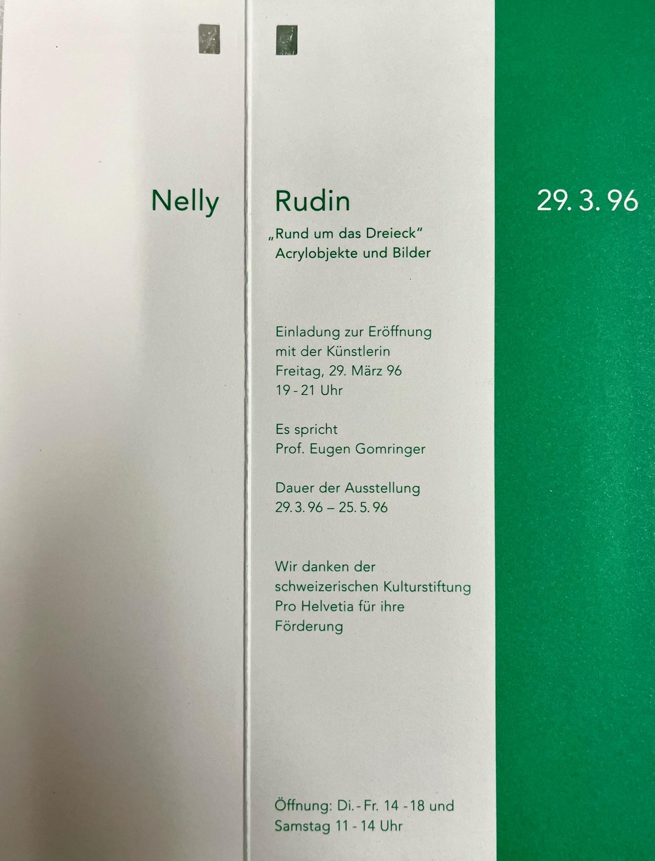 nelly rudin, rund um das dreieck, Acrylobjekte und Bilder - nelly rudin 