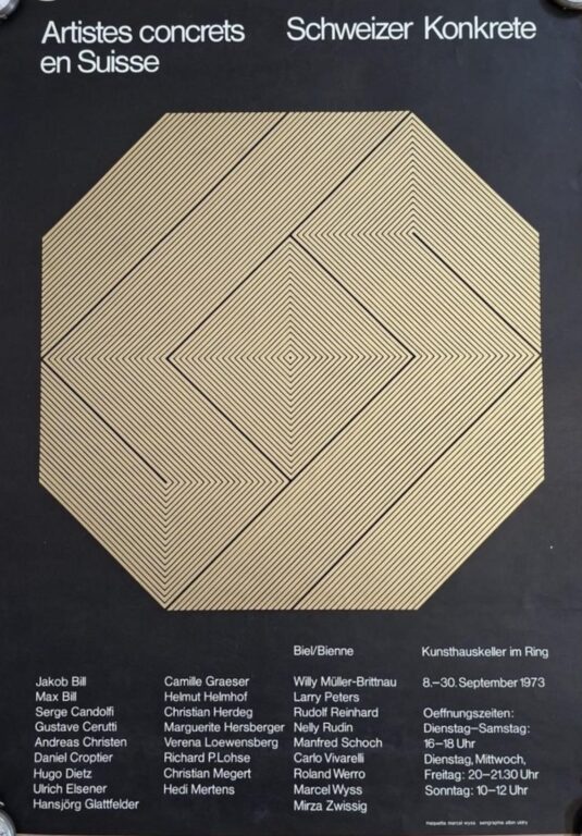 Schweizer Konkrete - nelly rudin ausstellungplakat