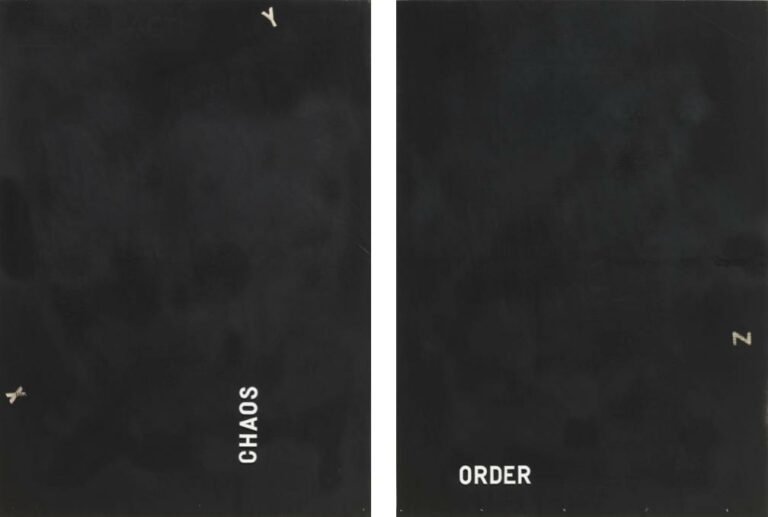 CHAOS & ORDER, Le Figaro, October 22, 1984 (Diptych) - Peter Downsbrough 