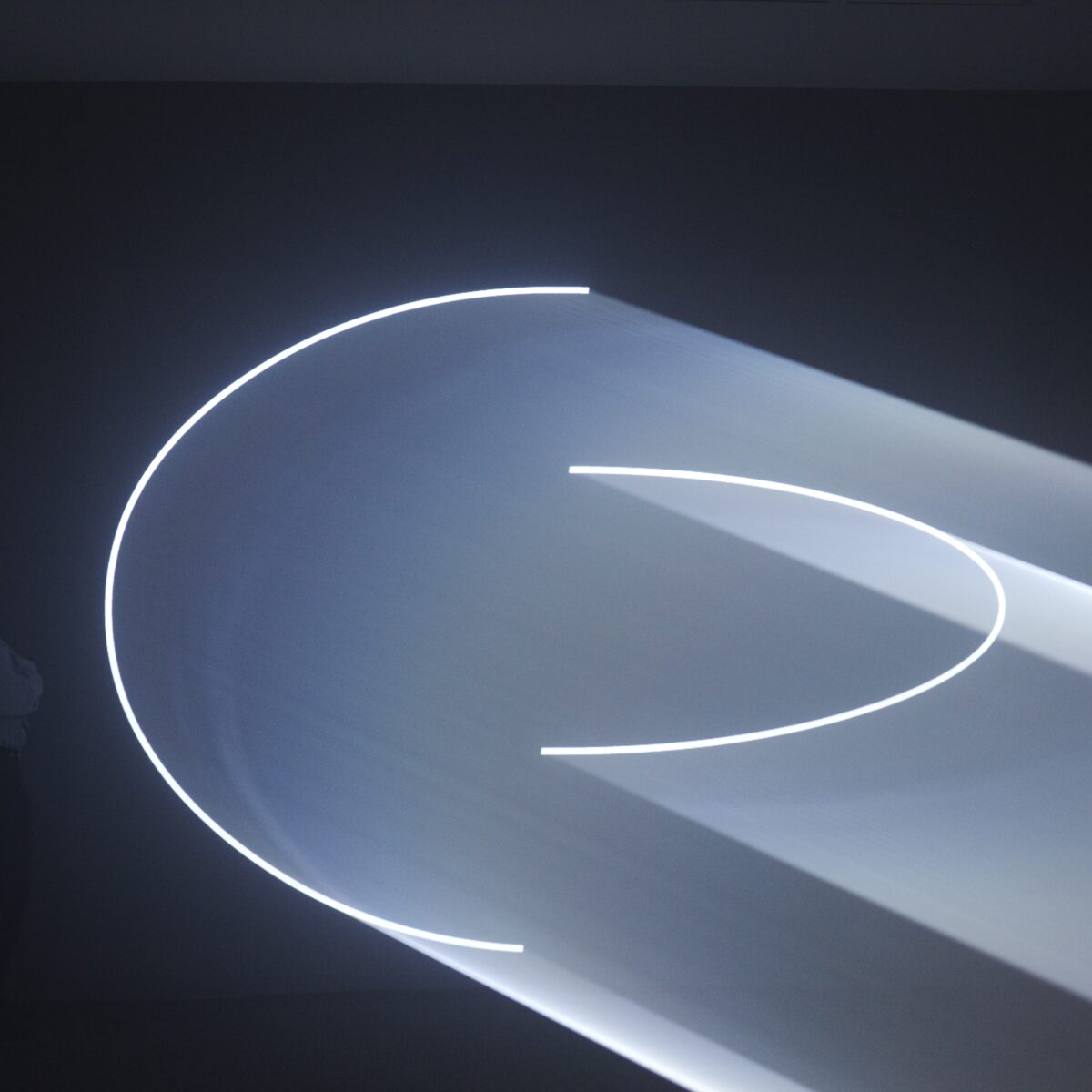 Anthony McCall: Meeting You Halfway Anthony McCall. "Meeting you Halfway (II)" (2009). Installation view at the Sean Kelly Gallery, New York, 2009. Photograph by  Jason Wyche.