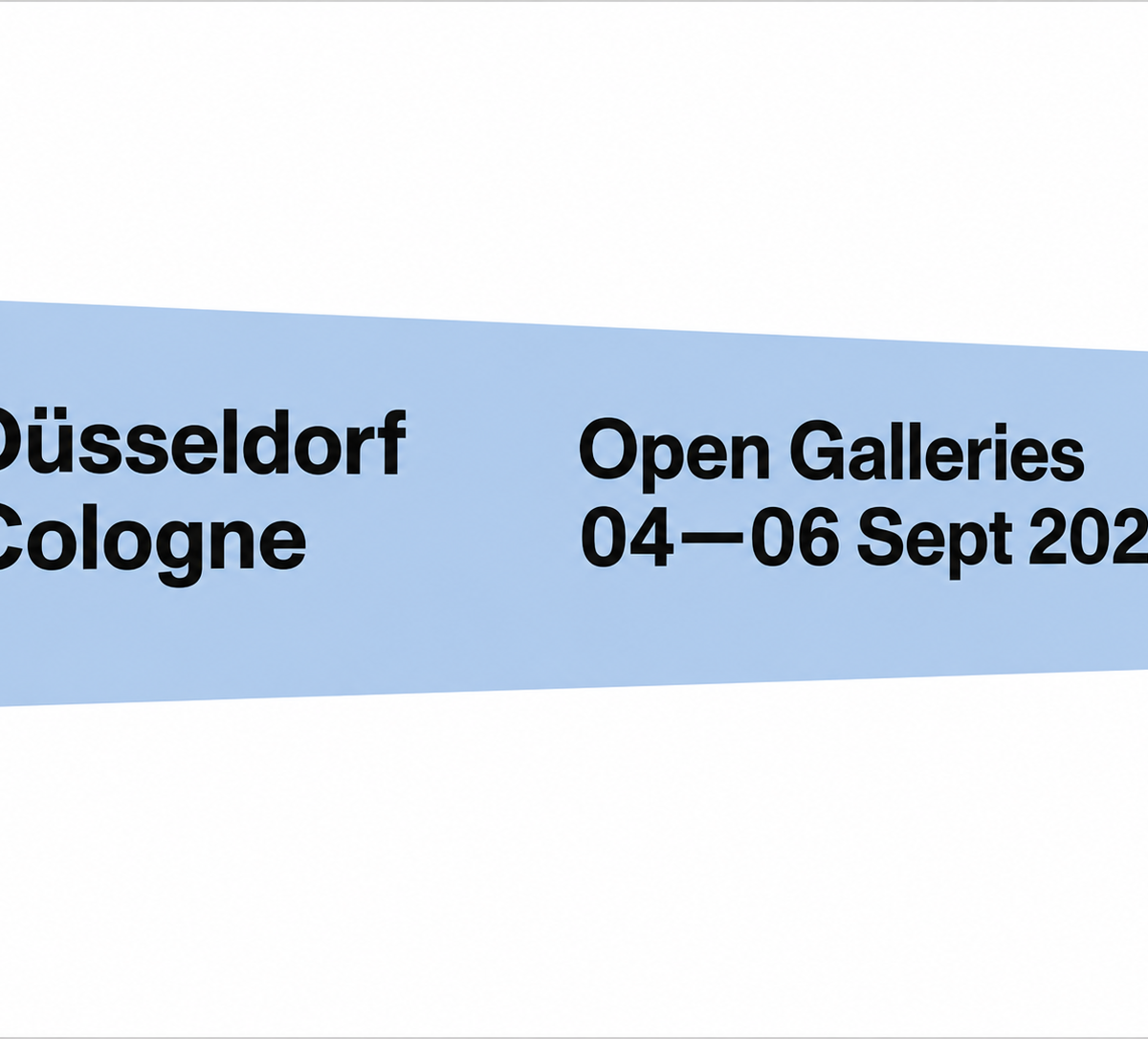 DC Open Weekend at Zander Galerie Cologne 