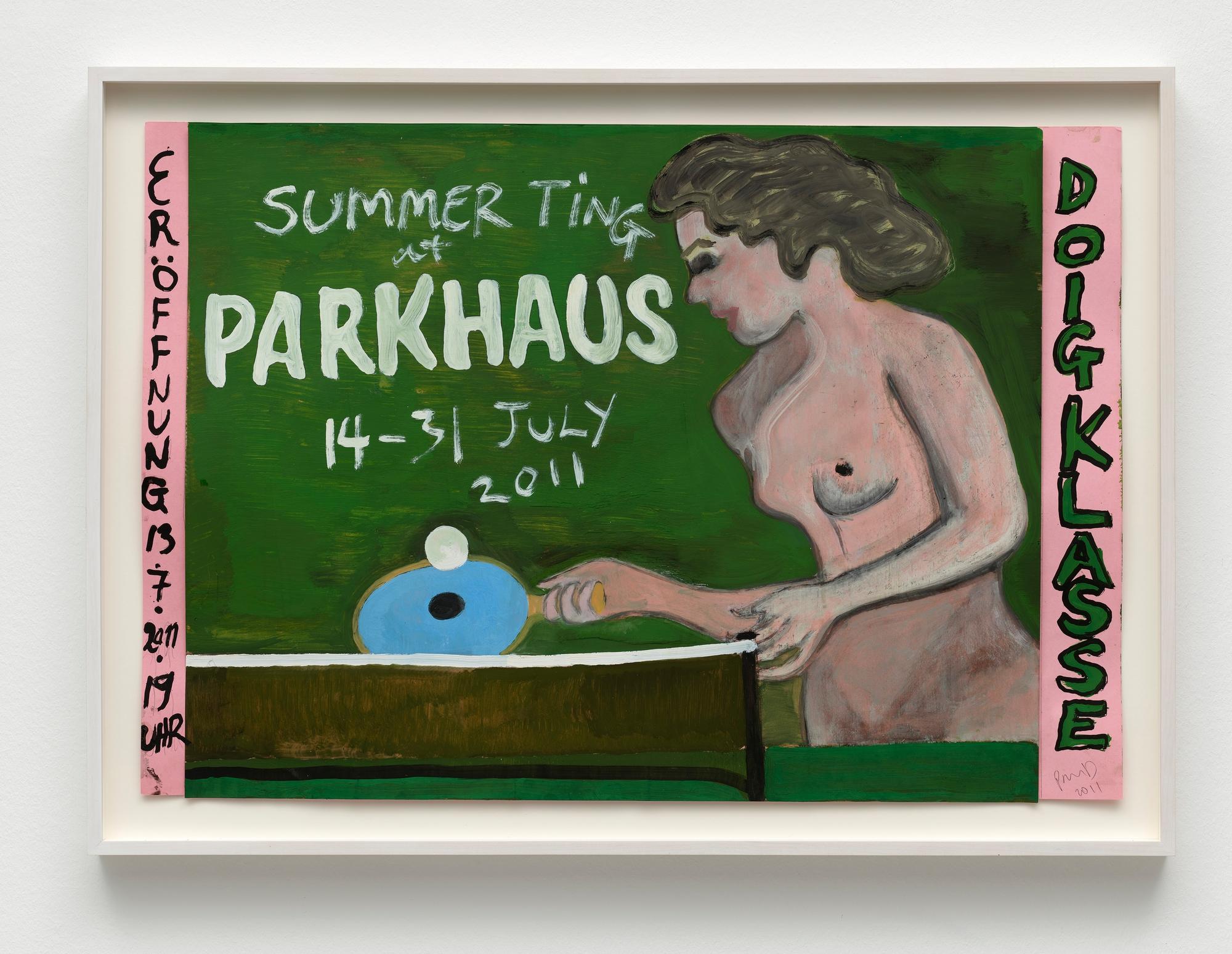 Original Entwurf zu Plakat zur Ausstellung der Klasse Peter Doig: PAINTINGS AND FILMS 14.-31.07.2011 - Peter Doig 