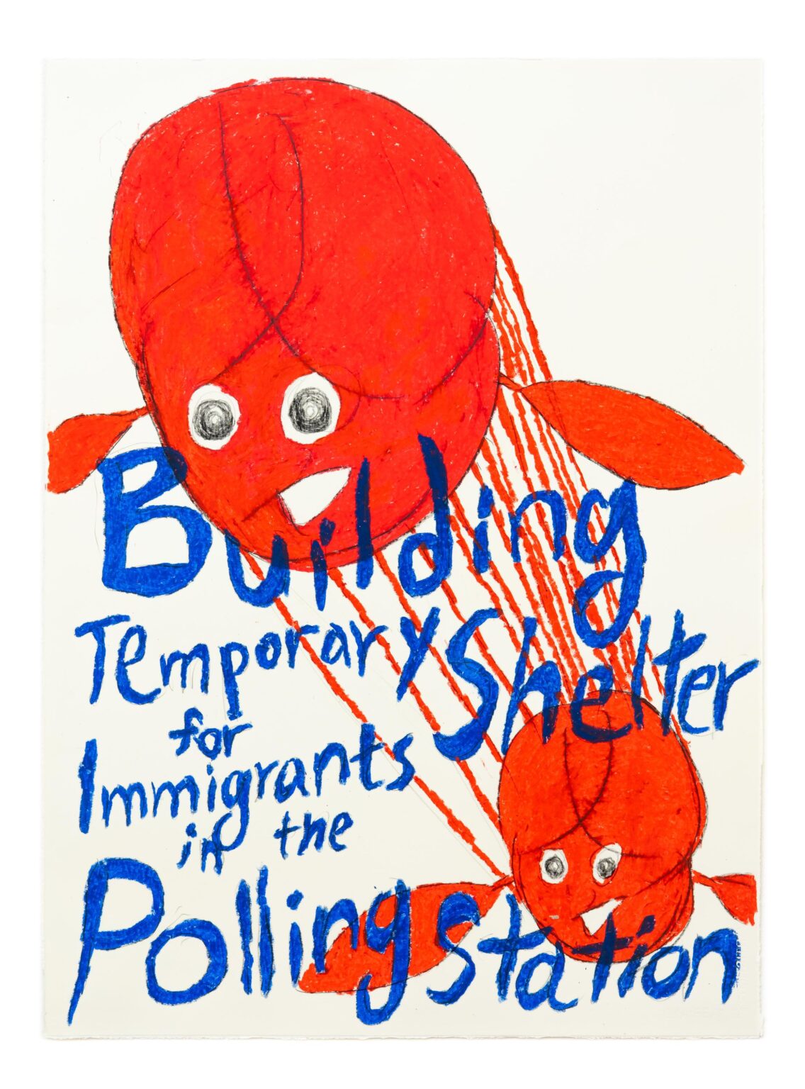 Building Temporary Shelter for Immigrants in the Polling Station - YOSHINORI NIWA 