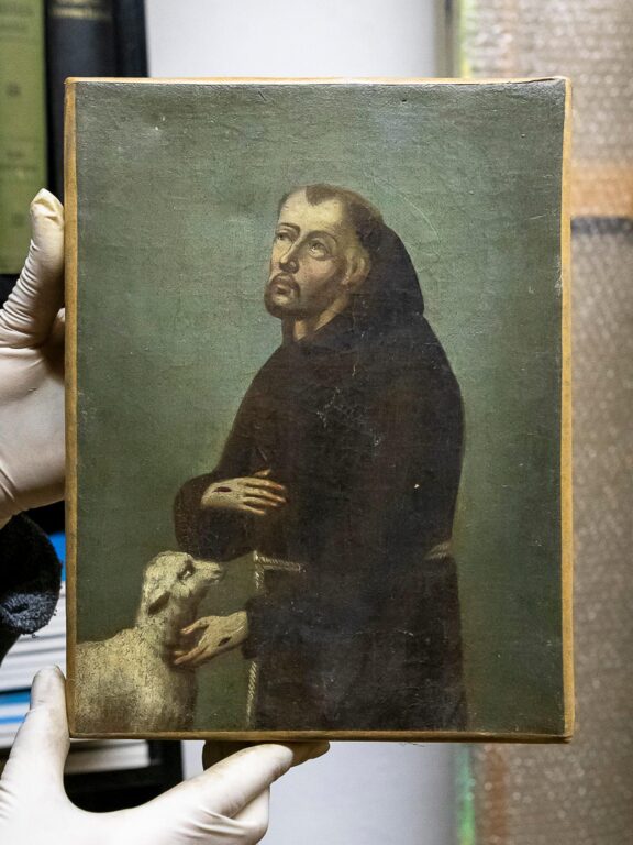 Mönch mit Lamm - unbekannt 