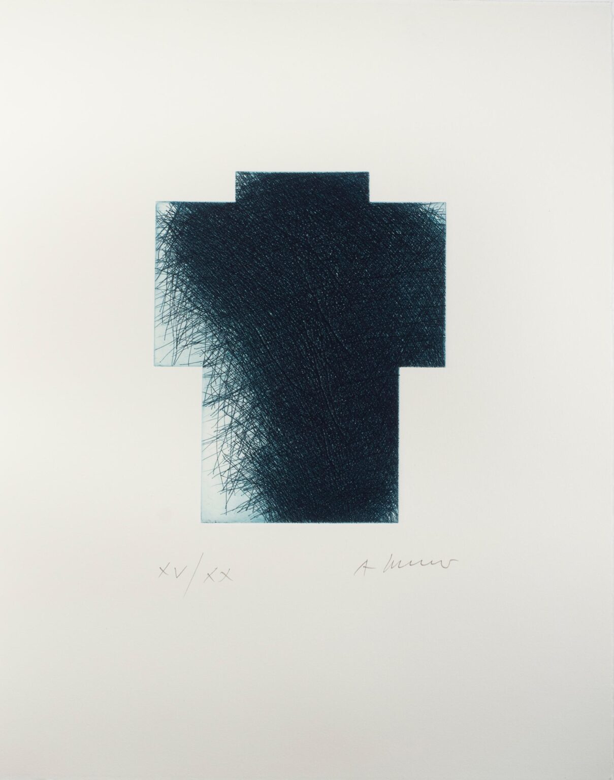 Kreuz klein Blau - ARNULF RAINER 