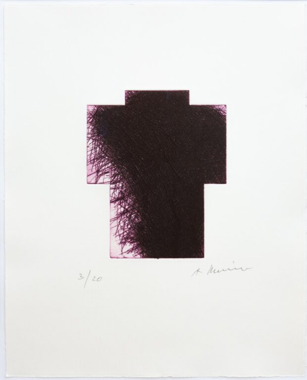 Kreuz klein Lila - ARNULF RAINER 