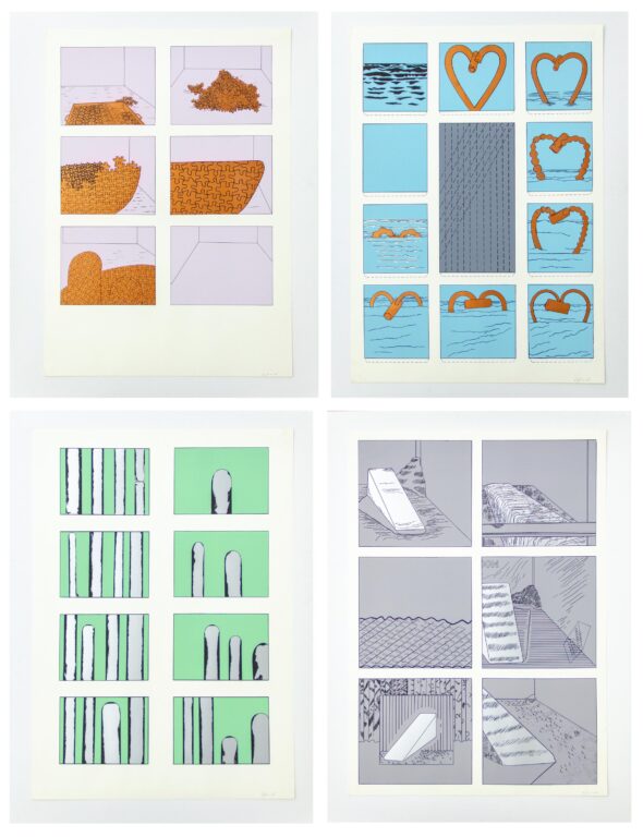 Editionsmappe mit 4 Seriegrafien (Auflage 48) - BRUNO GIRONCOLI 