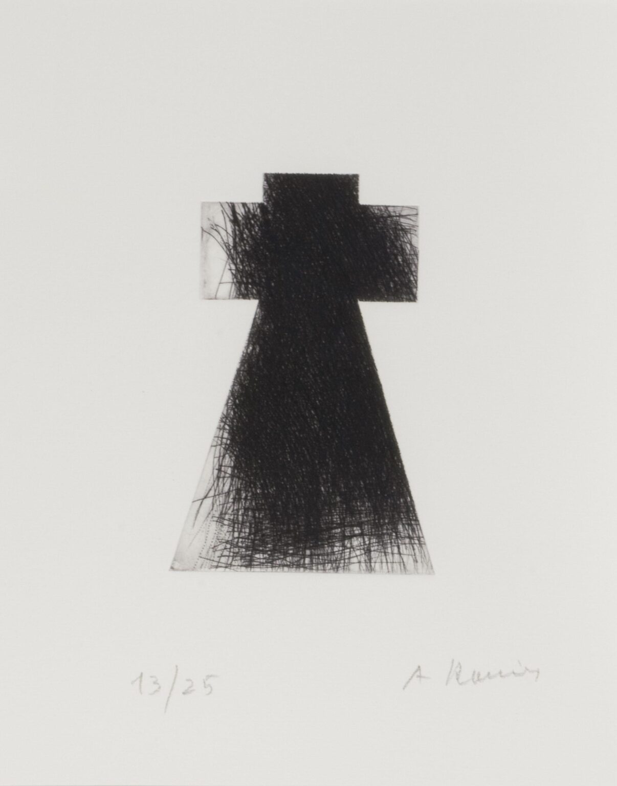 Schattenkreuz schwarz - ARNULF RAINER 